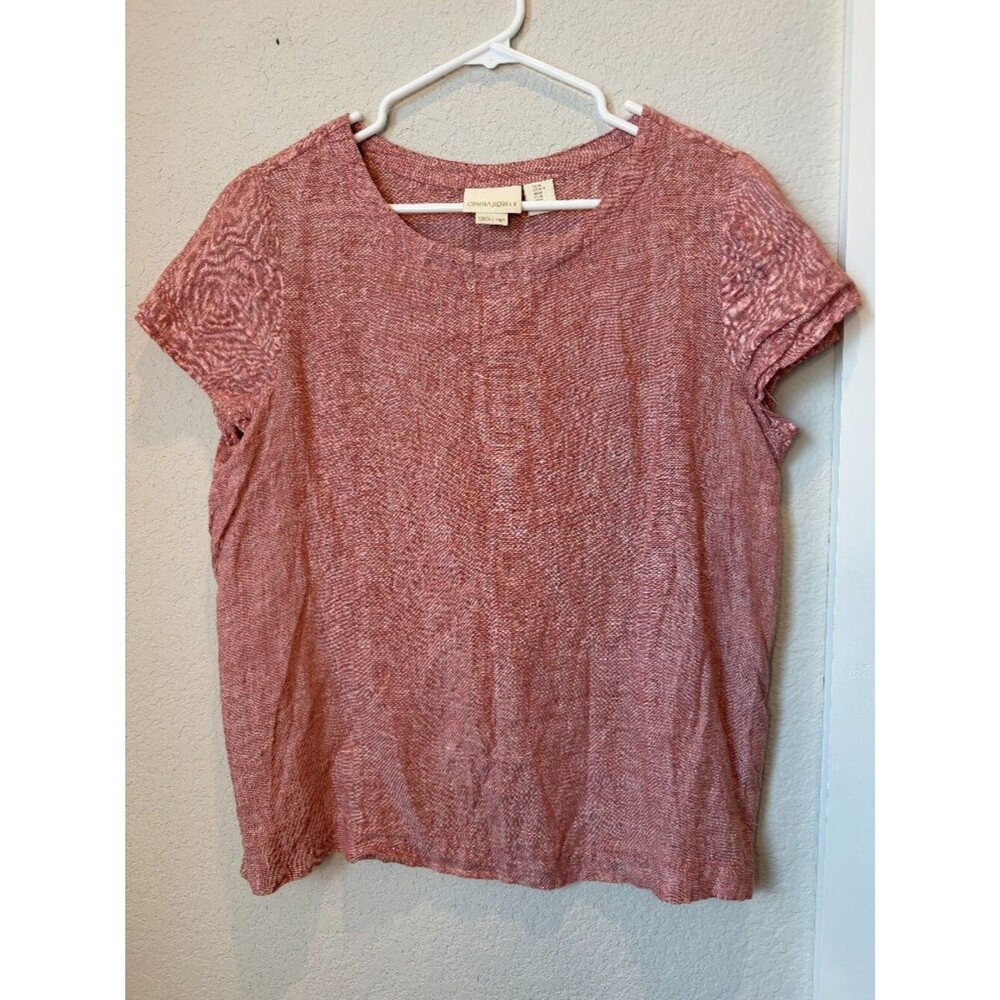 Cynthia Rowley Red 100% Linen Top Size Medium